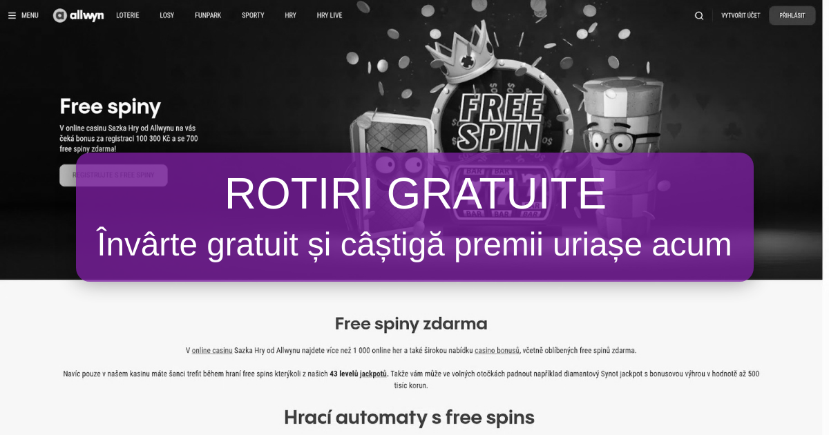 Rotiri gratuite pentru înregistrare și informațiile despre casino